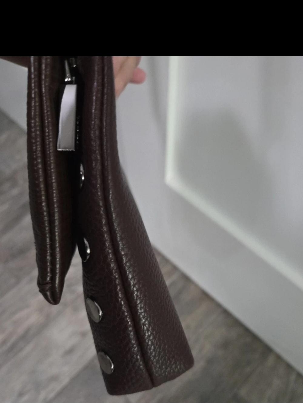 Hammitt Brown Leather VIP Medium Crossbody with Gunmetal Stud Accents - Picture 5 of 13